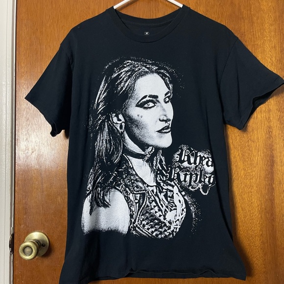 Ripple Junction Tops - Rhea Ripley Ripple Junction Black WWE Graphic Tee (M)